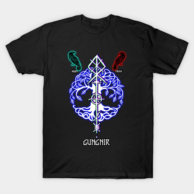 Gungnir spear of the god Odin T-Shirt by Korvus78